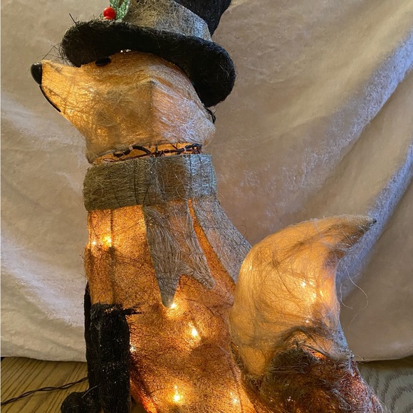 RARE Wondershop Target Lit Sisal Fox 24.5” Tall Indoor/Outdoor - Picture 8 of 12